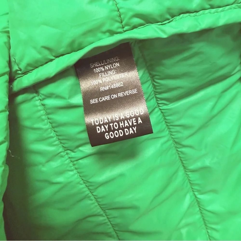 Torrid Packable Puffer Jacket Green Size 00 (L)